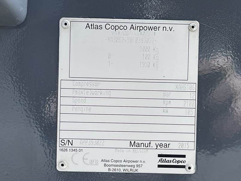 Hof-Kompressor tipa Atlas Copco XAHS 186 DD - N, Gebrauchtmaschine u Waregem (Slika 4)