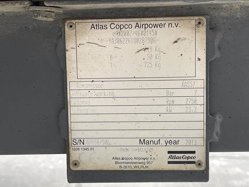 Hof-Kompressor от тип Atlas Copco XAS 57 DD, Gebrauchtmaschine в Waregem (Снимка 7)