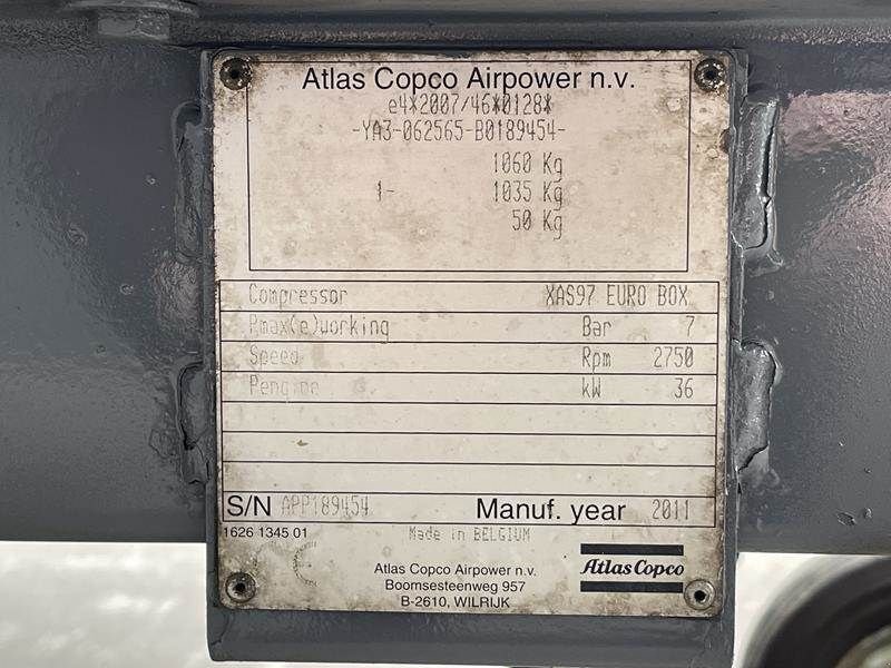 Hof-Kompressor от тип Atlas Copco XAS 97 DD - N, Gebrauchtmaschine в Waregem (Снимка 5)