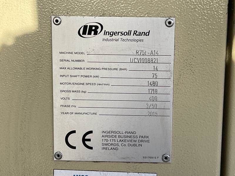 Hof-Kompressor a típus Ingersoll Rand R 75I - A14, Gebrauchtmaschine ekkor: Waregem (Kép 3)