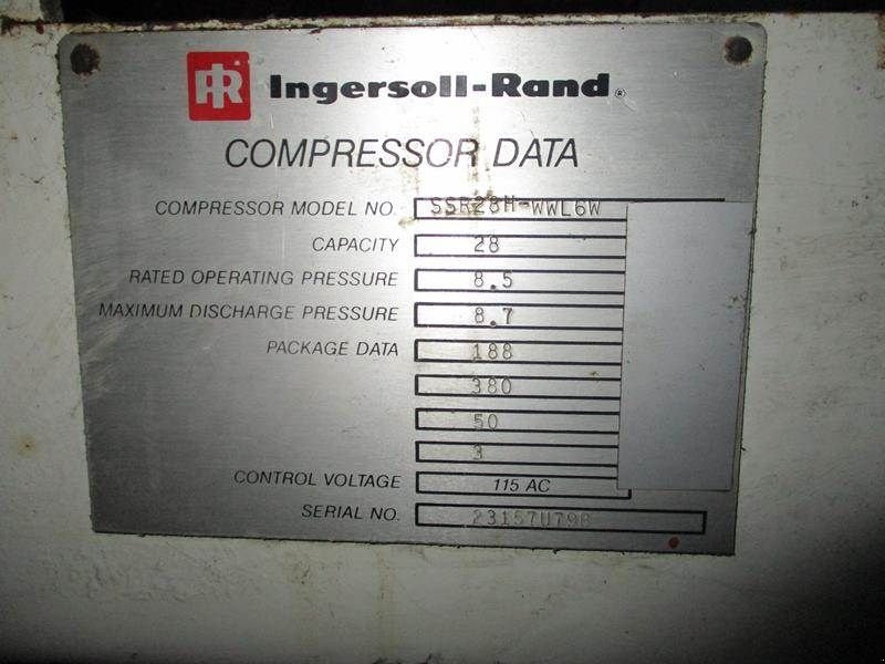 Hof-Kompressor Türe ait Ingersoll Rand SSR 2000 28H, Gebrauchtmaschine içinde Waregem (resim 7)