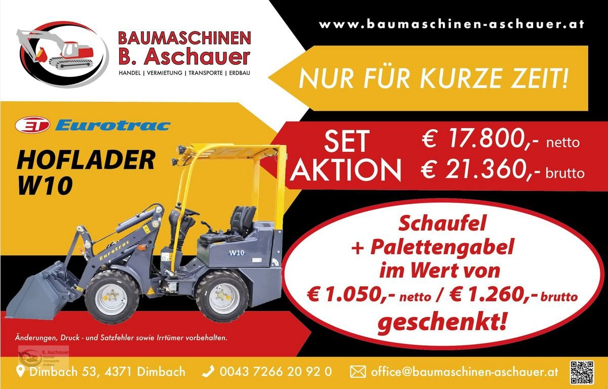 Hoflader του τύπου Eurotrac W10 SET AKTION, Neumaschine σε Dimbach (Φωτογραφία 1)