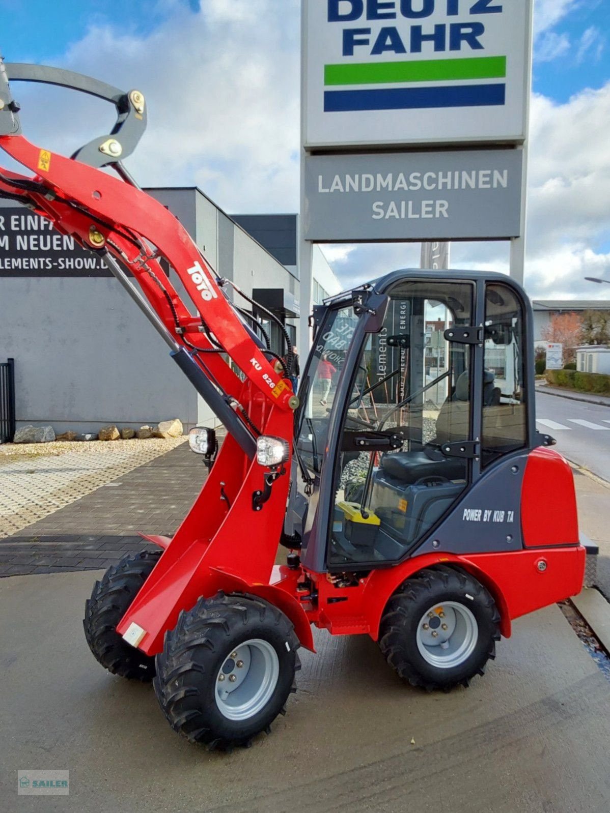 Hoflader del tipo Toyo 826 Cab. mit Schaufel & Gabel Top Ausstattung, Neumaschine In Landsberg (Immagine 2)