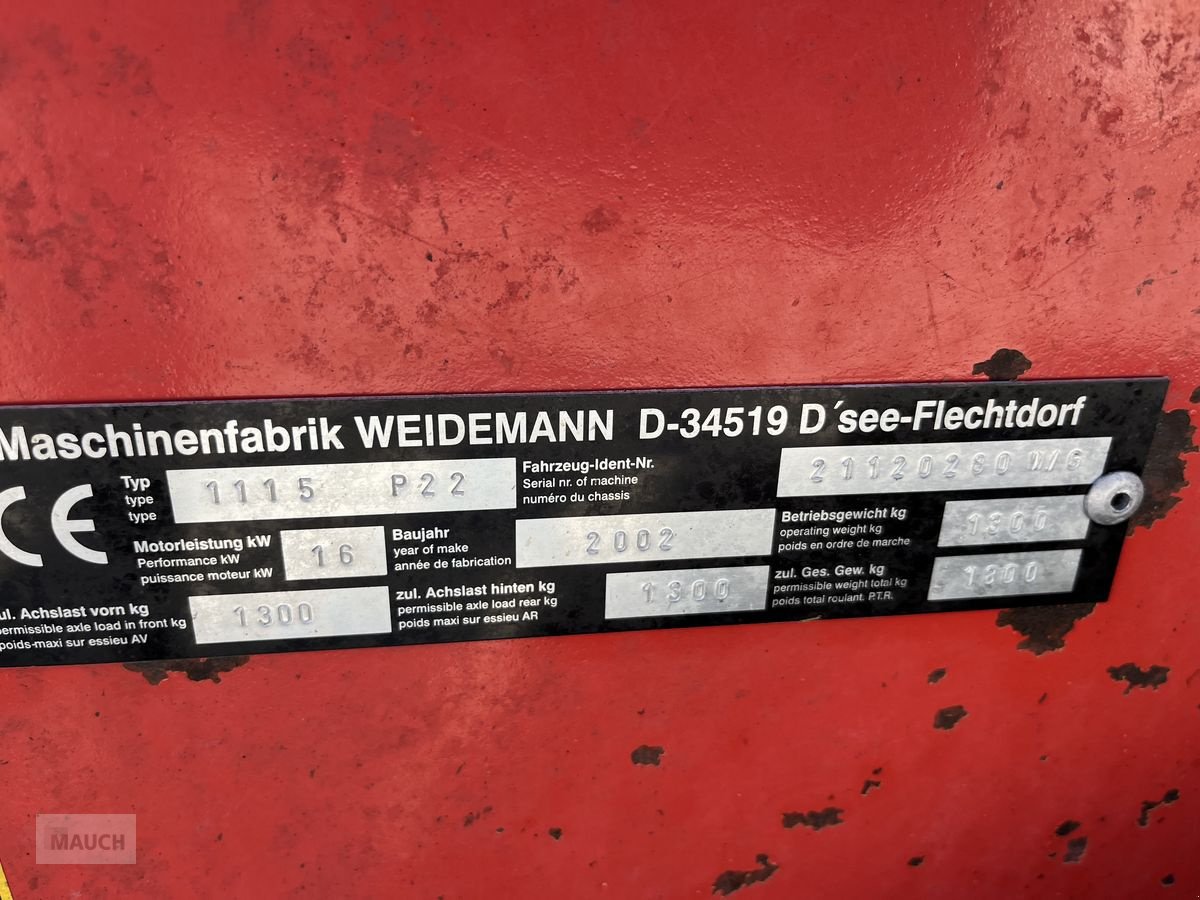 Hoflader des Typs Weidemann  1115P22 ca. 3500h, Gebrauchtmaschine in Burgkirchen (Bild 17)