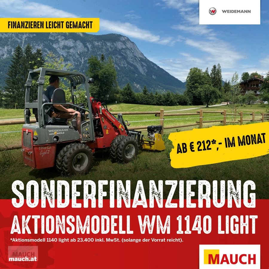 Hoflader Türe ait Weidemann  1140 light Hoftrac, Neumaschine içinde Burgkirchen (resim 19)