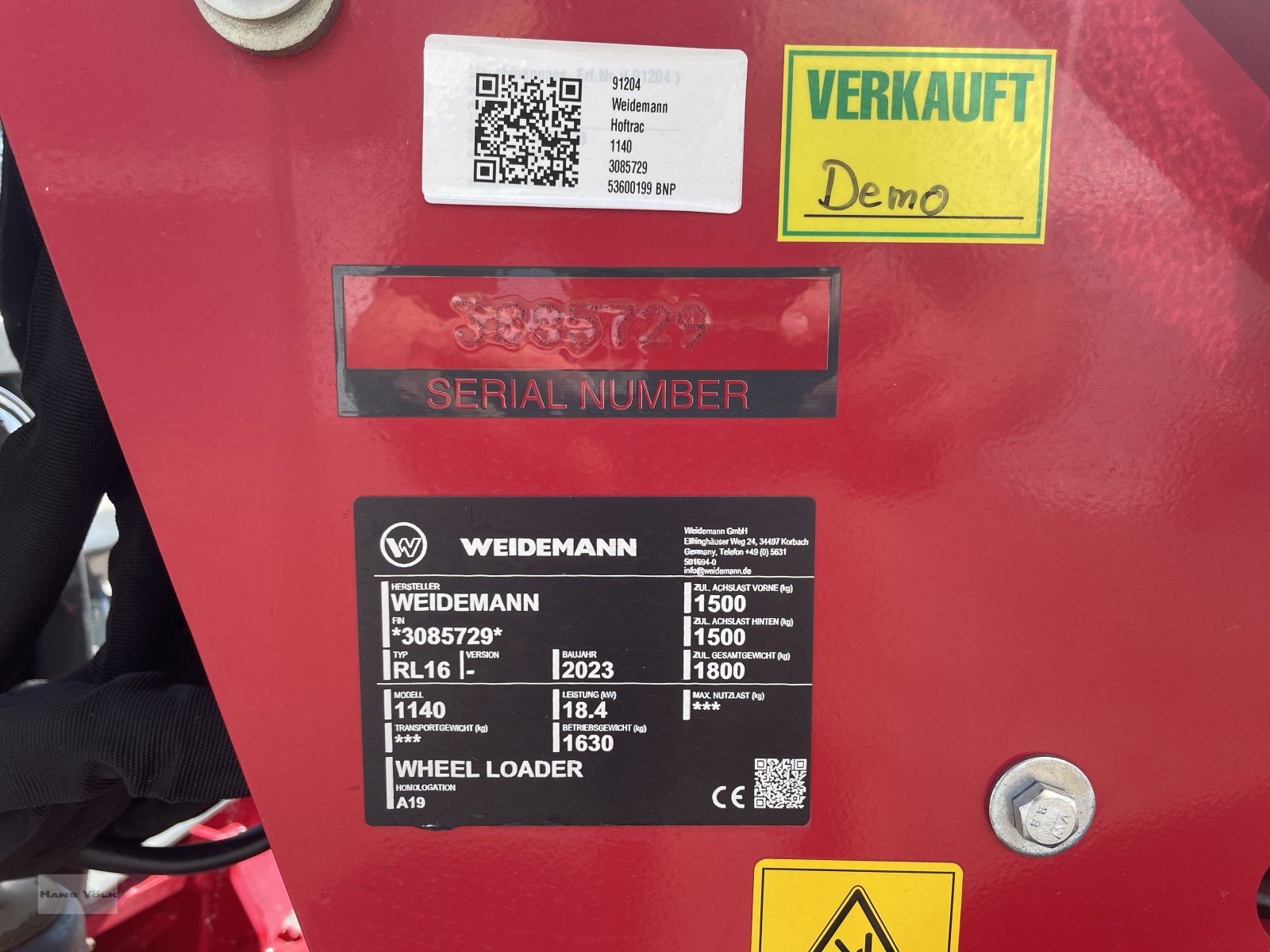 Hoflader tip Weidemann  1140, Neumaschine in Eching (Poză 14)