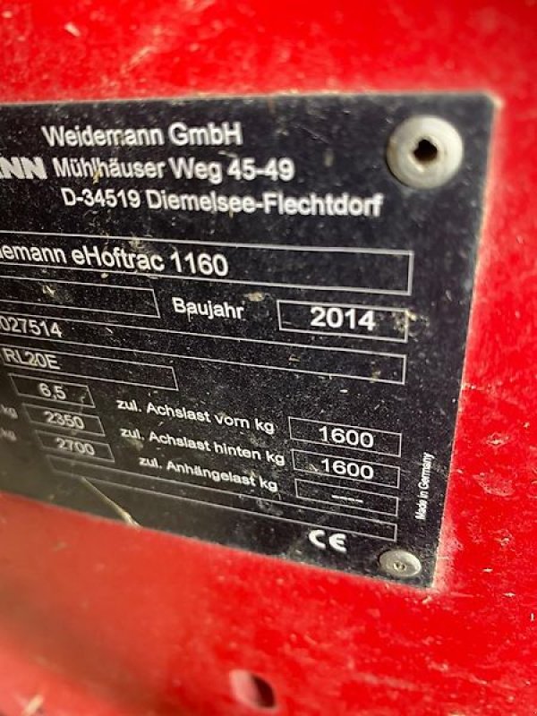 Hoflader του τύπου Weidemann  1160e eHoftrac, Gebrauchtmaschine σε Bad Rappenau (Φωτογραφία 12)