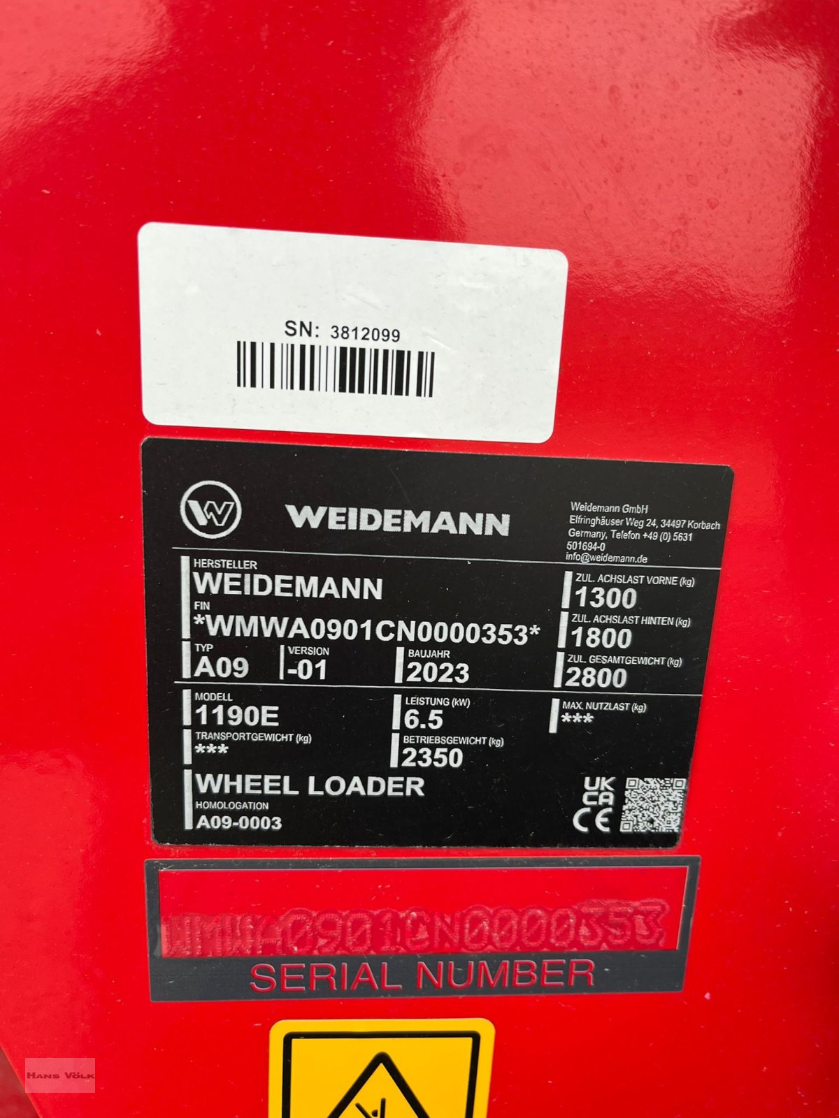 Hoflader του τύπου Weidemann  1190E, Gebrauchtmaschine σε Schwabmünchen (Φωτογραφία 14)