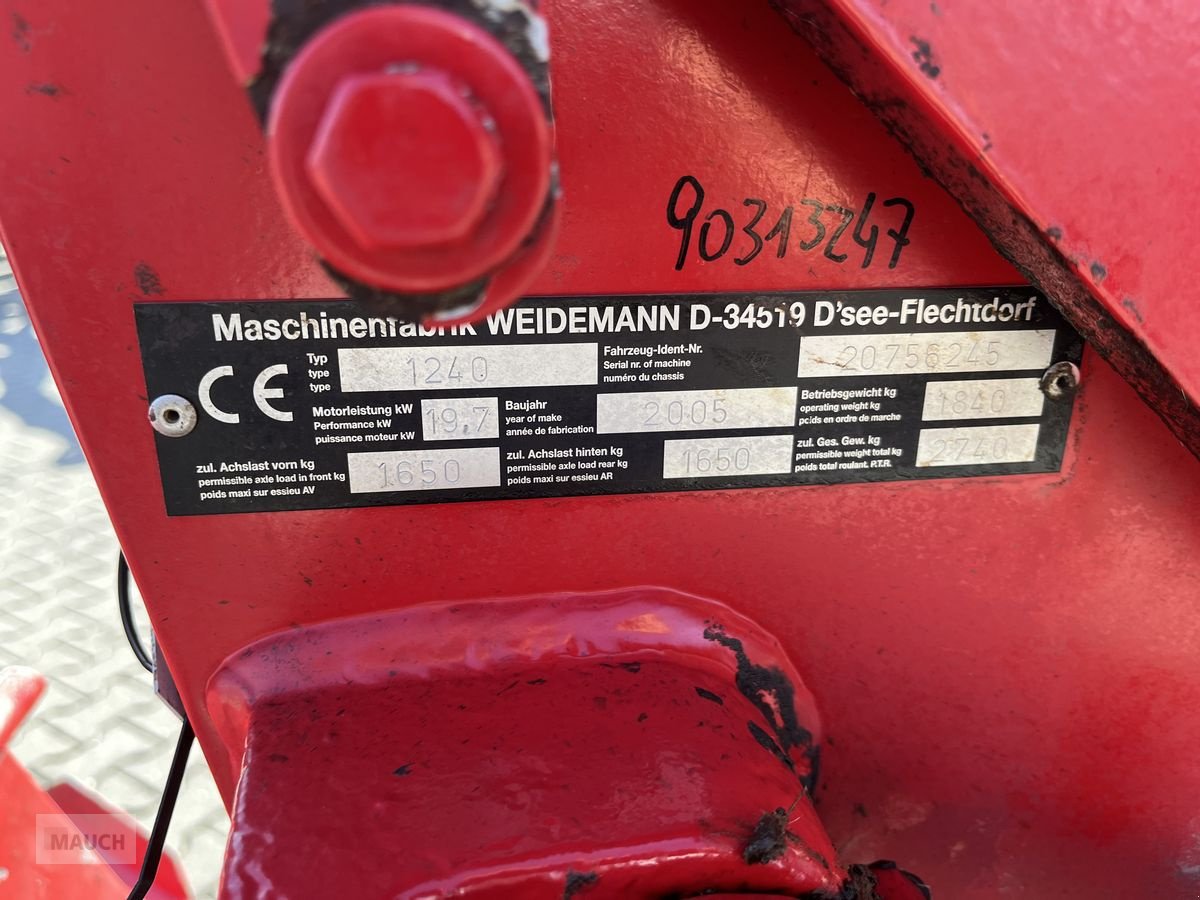 Hoflader Türe ait Weidemann  1240P27 mit Hydrostat & Joystick, Gebrauchtmaschine içinde Burgkirchen (resim 14)