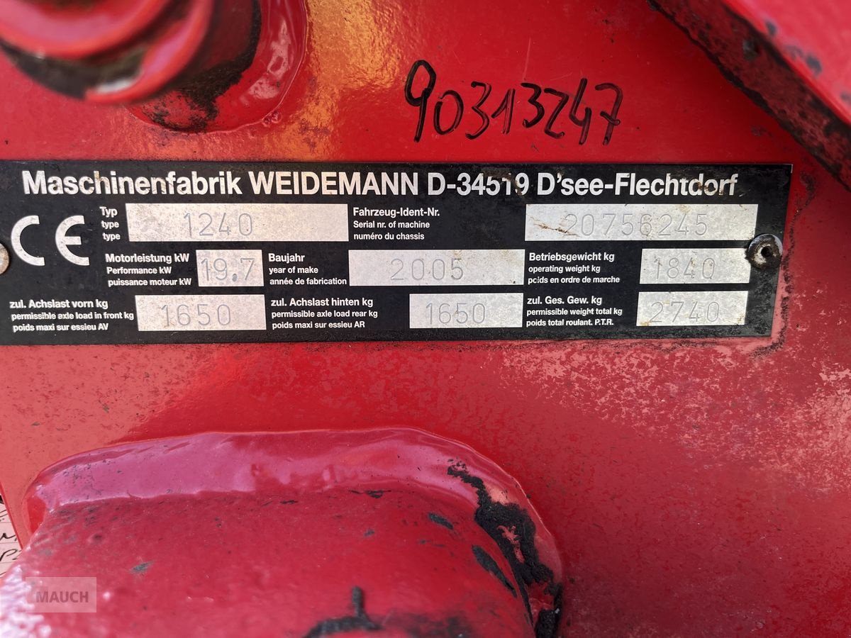 Hoflader del tipo Weidemann  1240P27 mit Hydrostat & Joystick, Gebrauchtmaschine en Burgkirchen (Imagen 13)