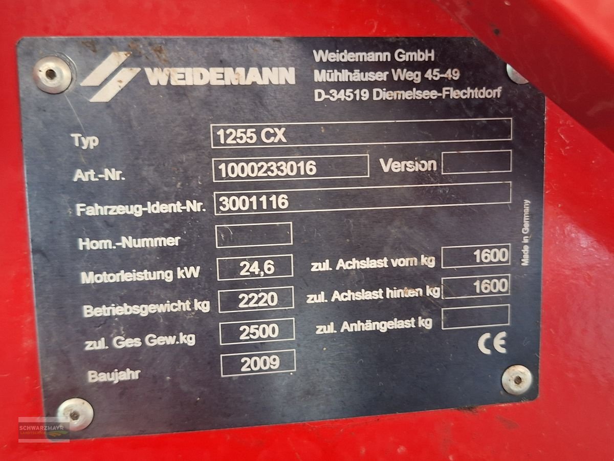 Hoflader Türe ait Weidemann  1255 CX 35 SK-A, Gebrauchtmaschine içinde Gampern (resim 17)