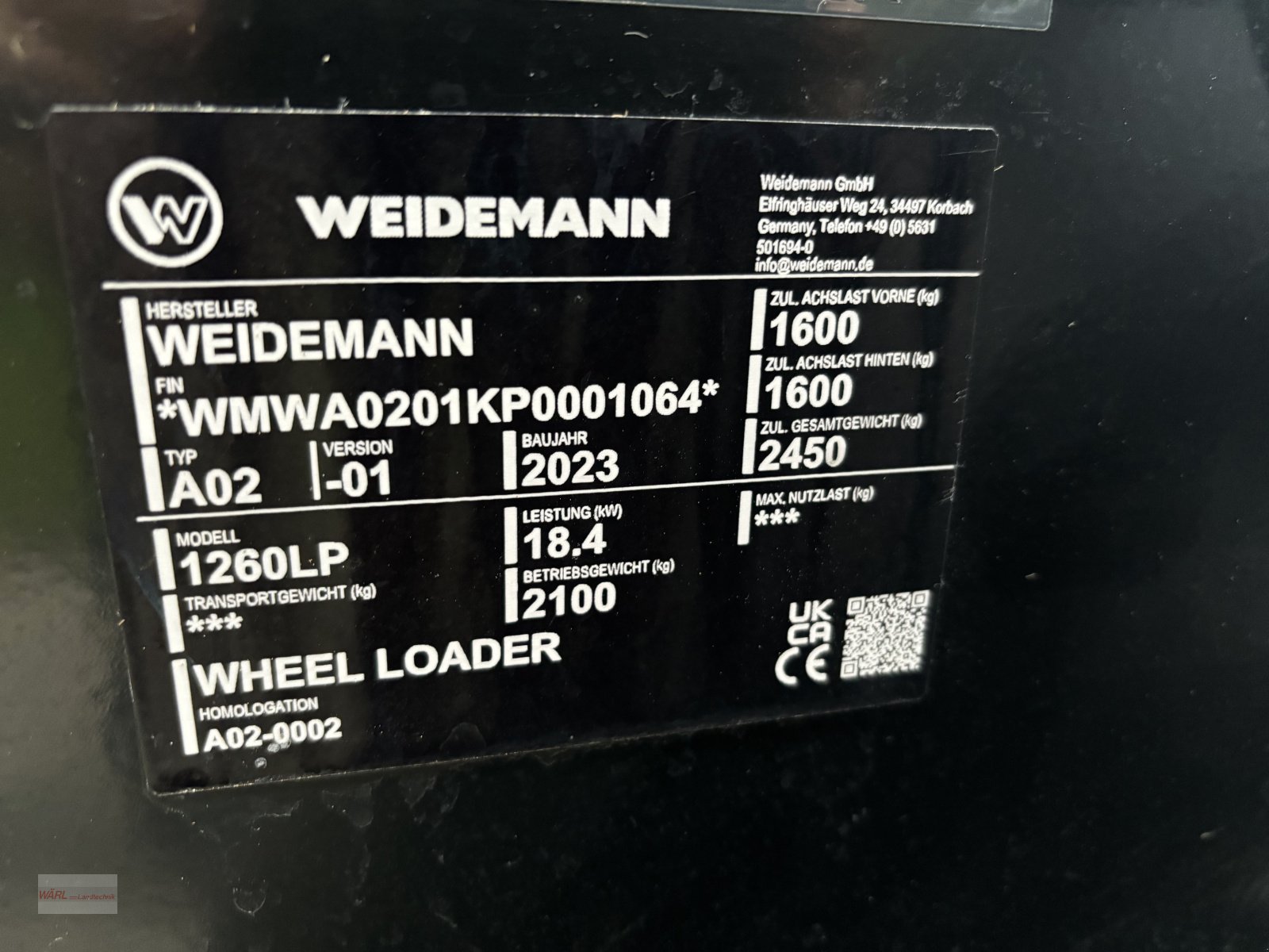 Hoflader del tipo Weidemann  1260 LP, Gebrauchtmaschine In Mitterscheyern (Immagine 11)