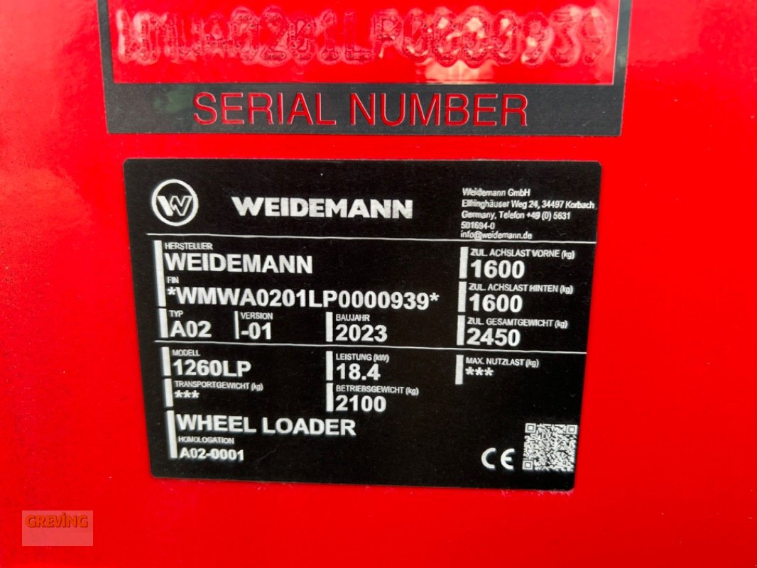 Hoflader des Typs Weidemann  1260 LP, Neumaschine in Euskirchen (Bild 9)