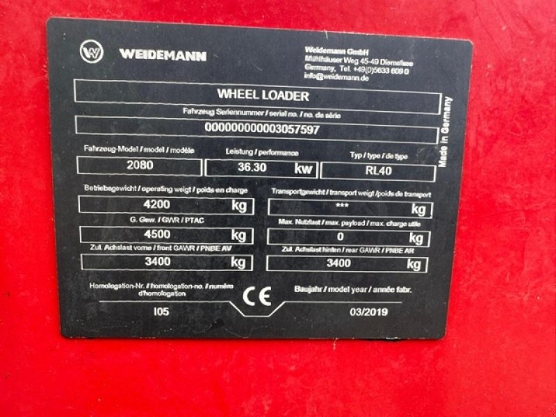 Hoflader του τύπου Weidemann  2080, Gebrauchtmaschine σε Wuppertal (Φωτογραφία 6)