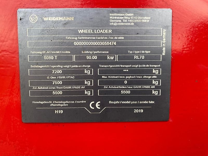 Hoflader typu Weidemann  5080T, Gebrauchtmaschine v Strasswalchen (Obrázek 7)