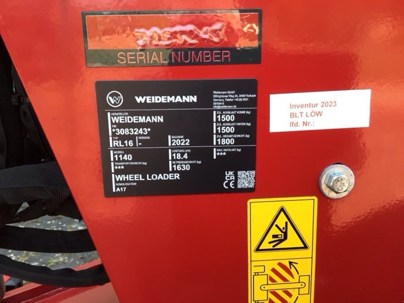 Hoflader za tip Weidemann  Hoftrac 1140, Neumaschine u Löwenberger Land (Slika 4)