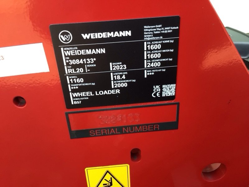 Hoflader typu Weidemann  Hoftrac 1160, Neumaschine w Löwenberger Land (Zdjęcie 7)