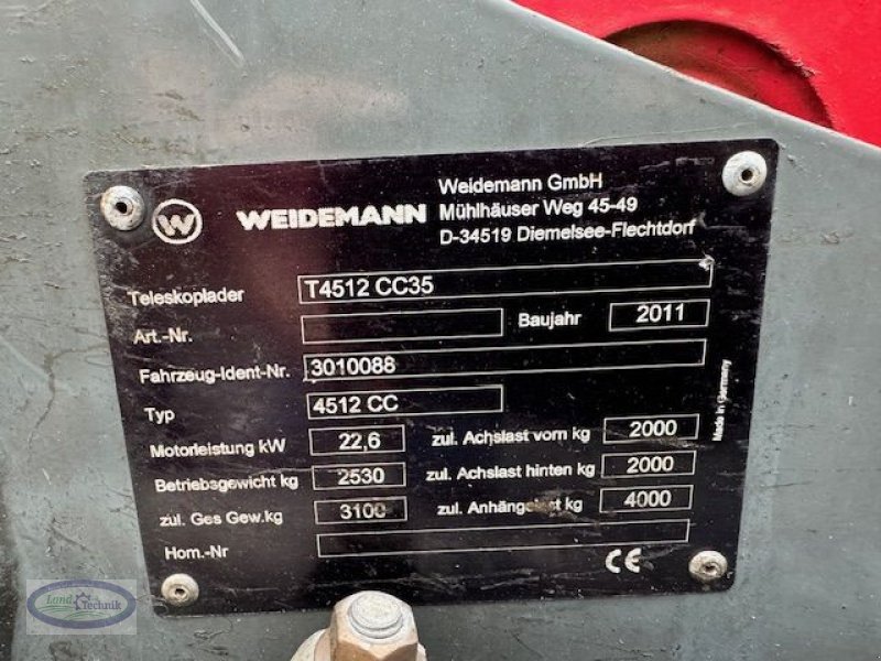 Hoflader typu Weidemann  T 4512 CC 35, Gebrauchtmaschine w Münzkirchen (Zdjęcie 7)