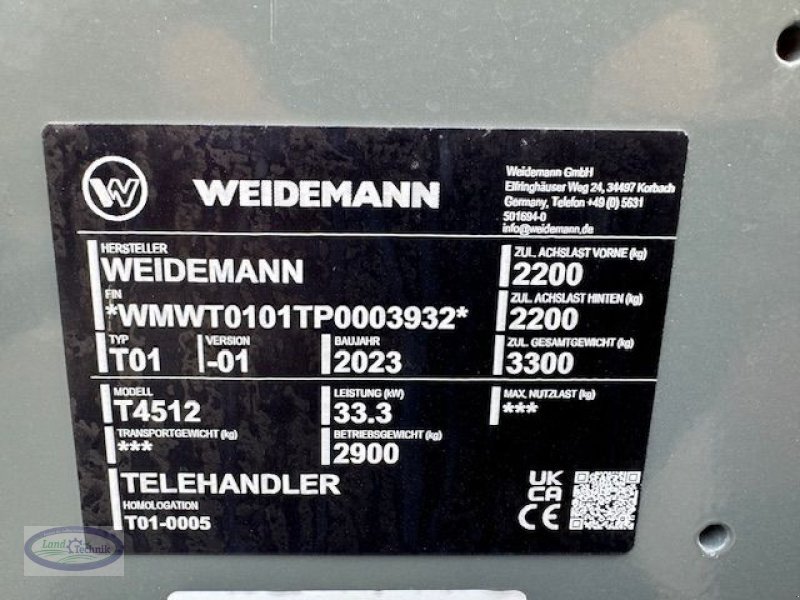 Hoflader του τύπου Weidemann  T 4512, Vorführmaschine σε Münzkirchen (Φωτογραφία 9)