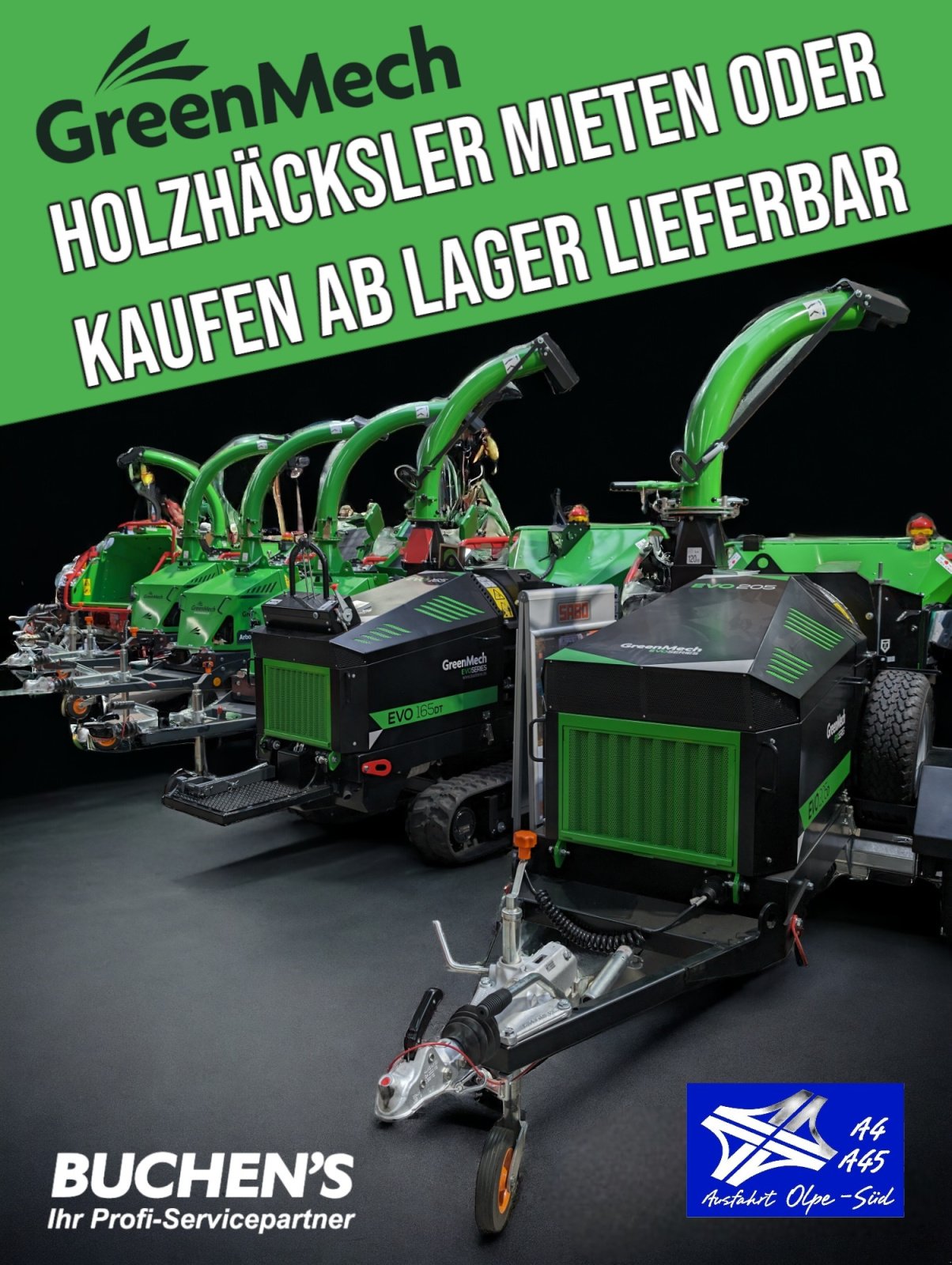 Holzhacker & Holzhäcksler του τύπου GreenMech EVO165 Raupenfahrwerk  Ausstellungsgerät, Neumaschine σε Olpe (Φωτογραφία 2)