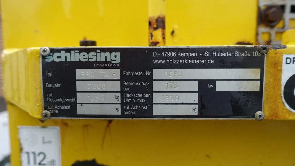 Holzhacker & Holzhäcksler des Typs Schliesing 330ZX F takken/houtversnipperraar, Gebrauchtmaschine in IJsselmuiden (Bild 3)