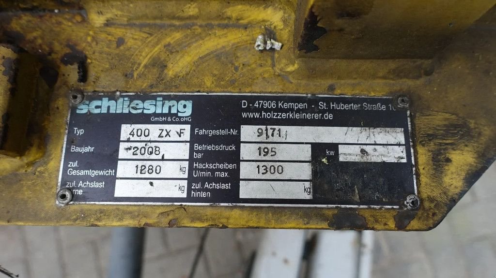 Holzhacker & Holzhäcksler typu Schliesing 400ZX F Takkenversnipperraar, Gebrauchtmaschine w IJsselmuiden (Zdjęcie 6)