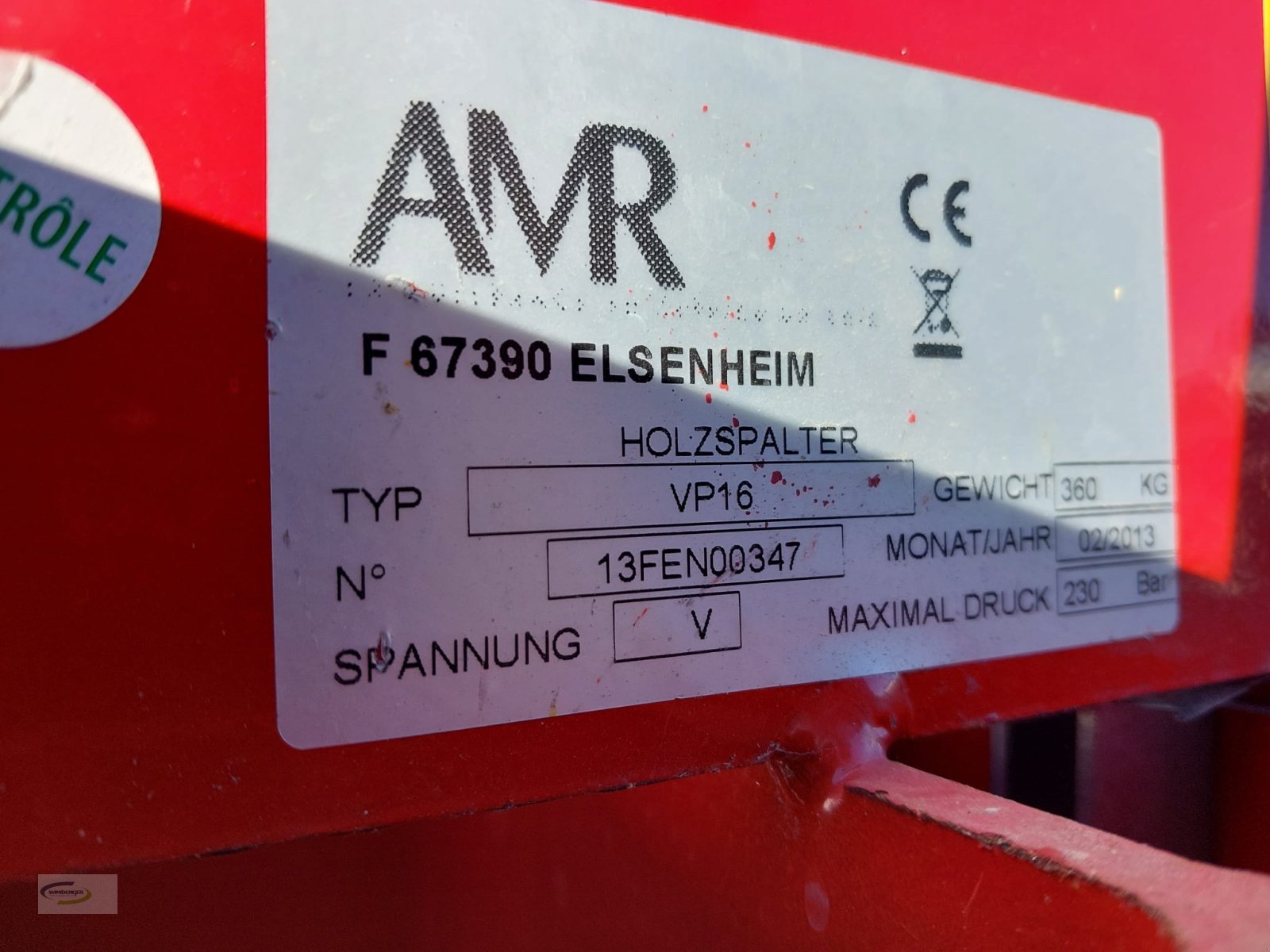 Holzspalter типа AMR VP16, Gebrauchtmaschine в Frontenhausen (Фотография 3)