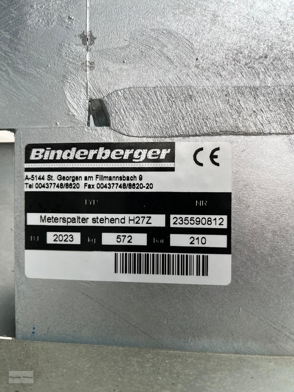 Holzspalter Türe ait Binderberger H27 ECO Z, Neumaschine içinde Antdorf (resim 7)