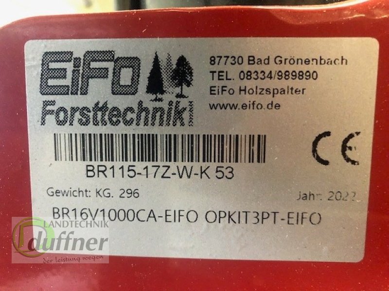 Holzspalter typu EiFo BR 115-17Z-WK 53, Gebrauchtmaschine w Hohentengen (Zdjęcie 5)