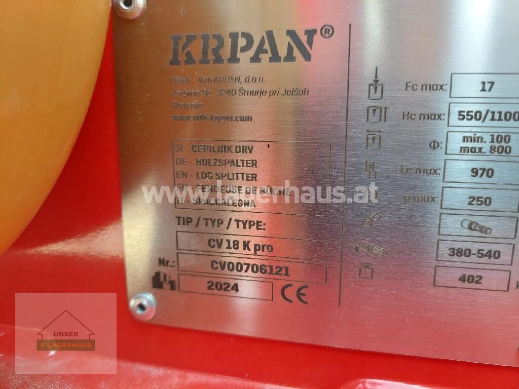 Holzspalter от тип Krpan CV 18 K PRO, Neumaschine в Haag (Снимка 3)