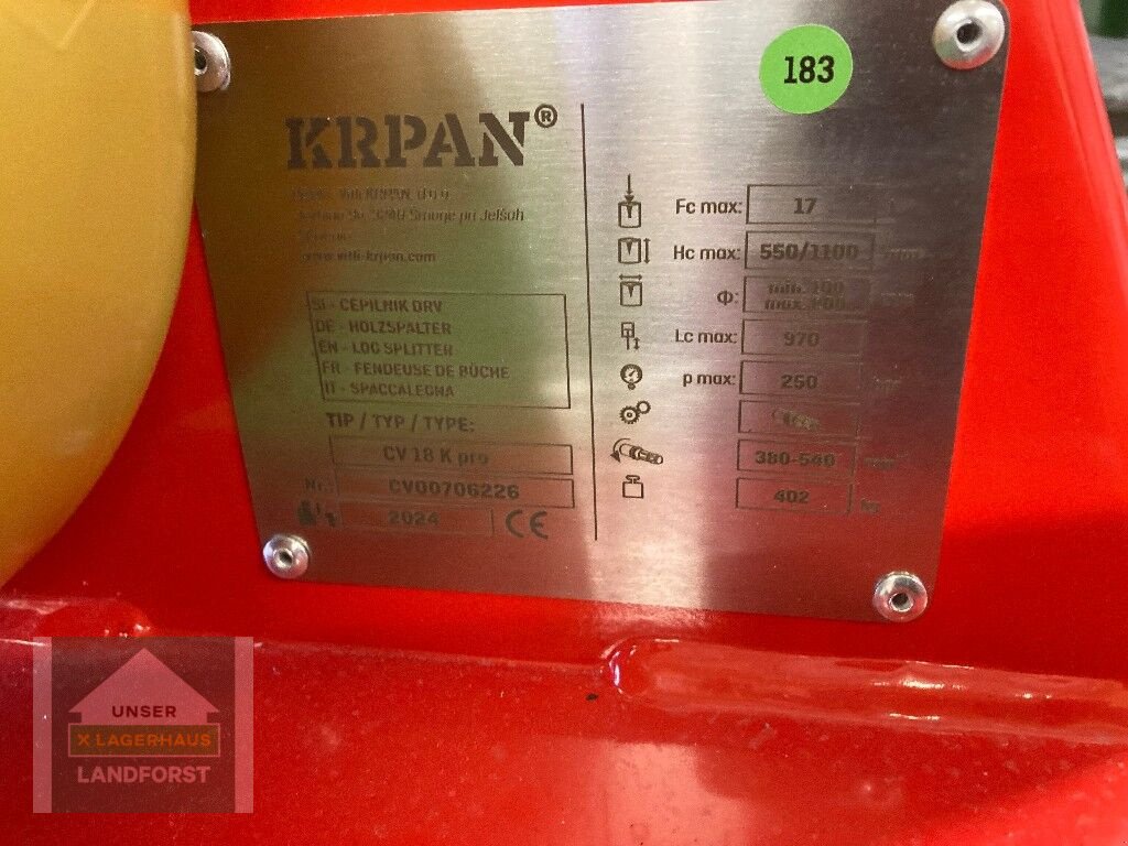 Holzspalter van het type Krpan CV 18K pro, Neumaschine in Kapfenberg (Foto 5)