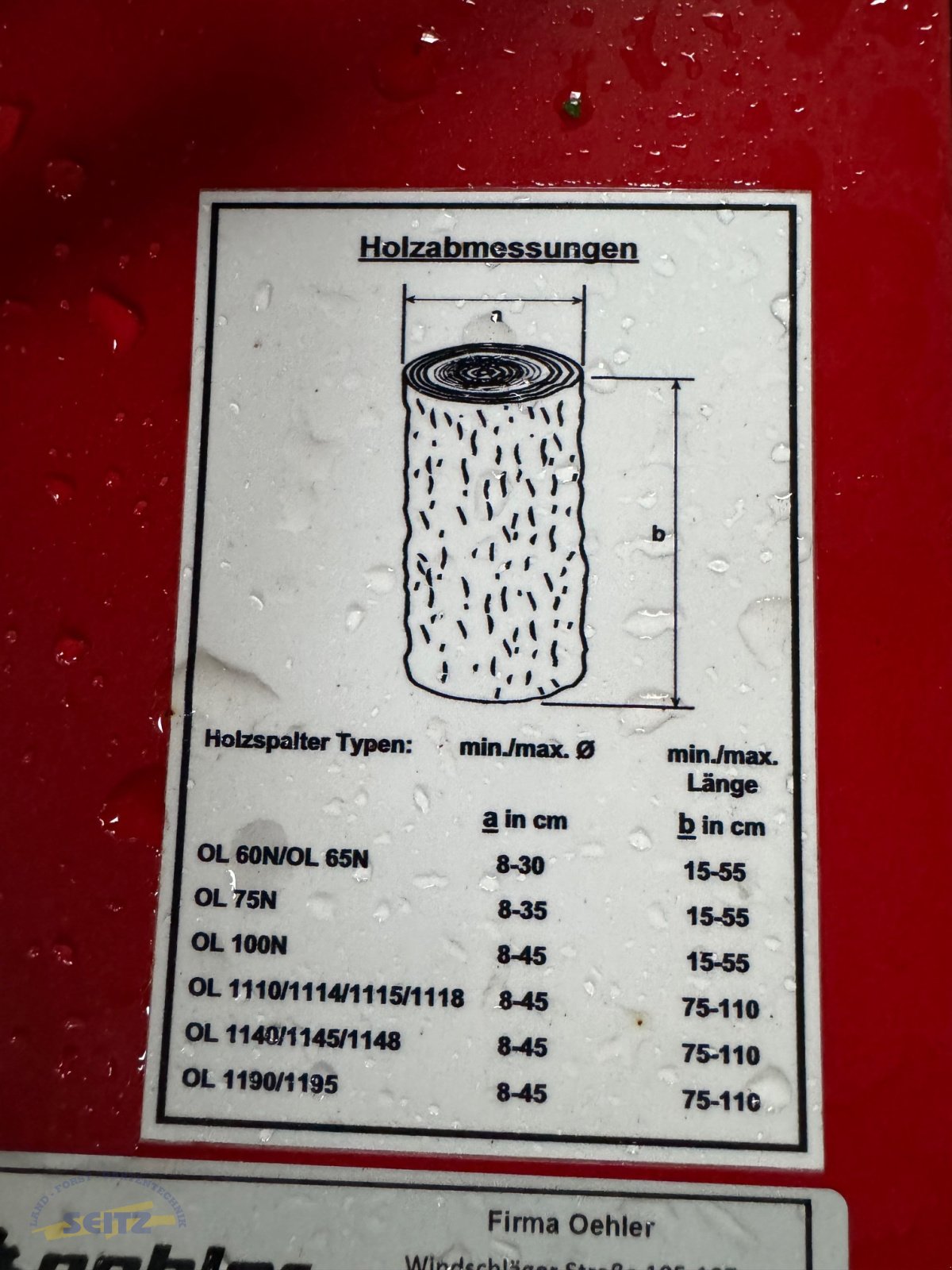 Holzspalter typu Oehler OL 100 N, Neumaschine v Lindenfels-Glattbach (Obrázok 4)