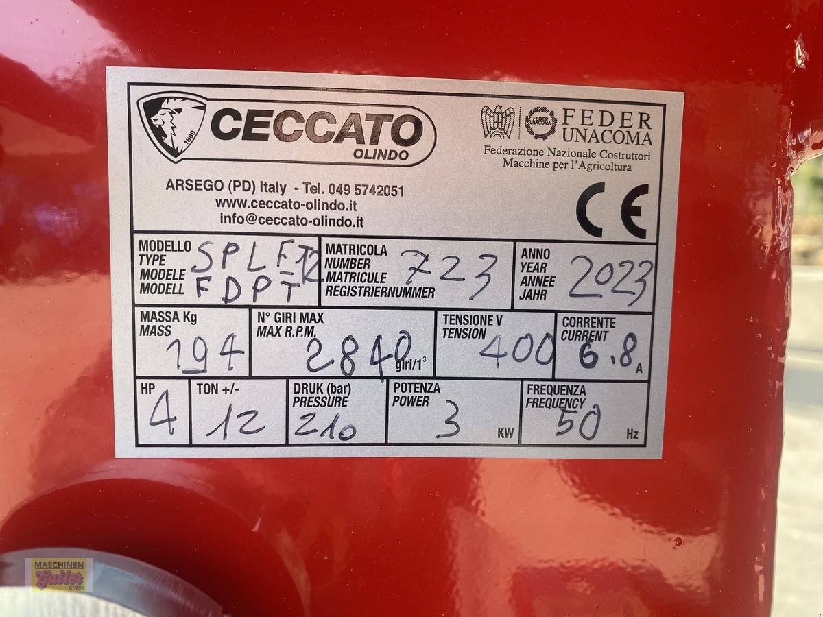 Holzspalter typu Sonstige CECCATO SPLE12 FDPT MIT DOPPELPUMPE, Neumaschine v Kötschach (Obrázok 14)