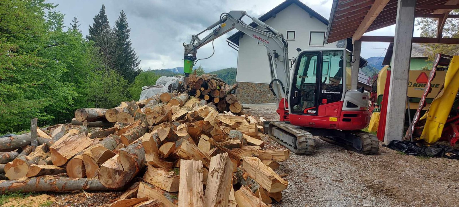 Holzspalter tip Sonstige Kegelspalter Erdbohrer Bagger PRO ECO 500 ccm Mit MS 01 30Kw Kegel 200 x 400 mm, Neumaschine in Ingolstadt (Poză 11)