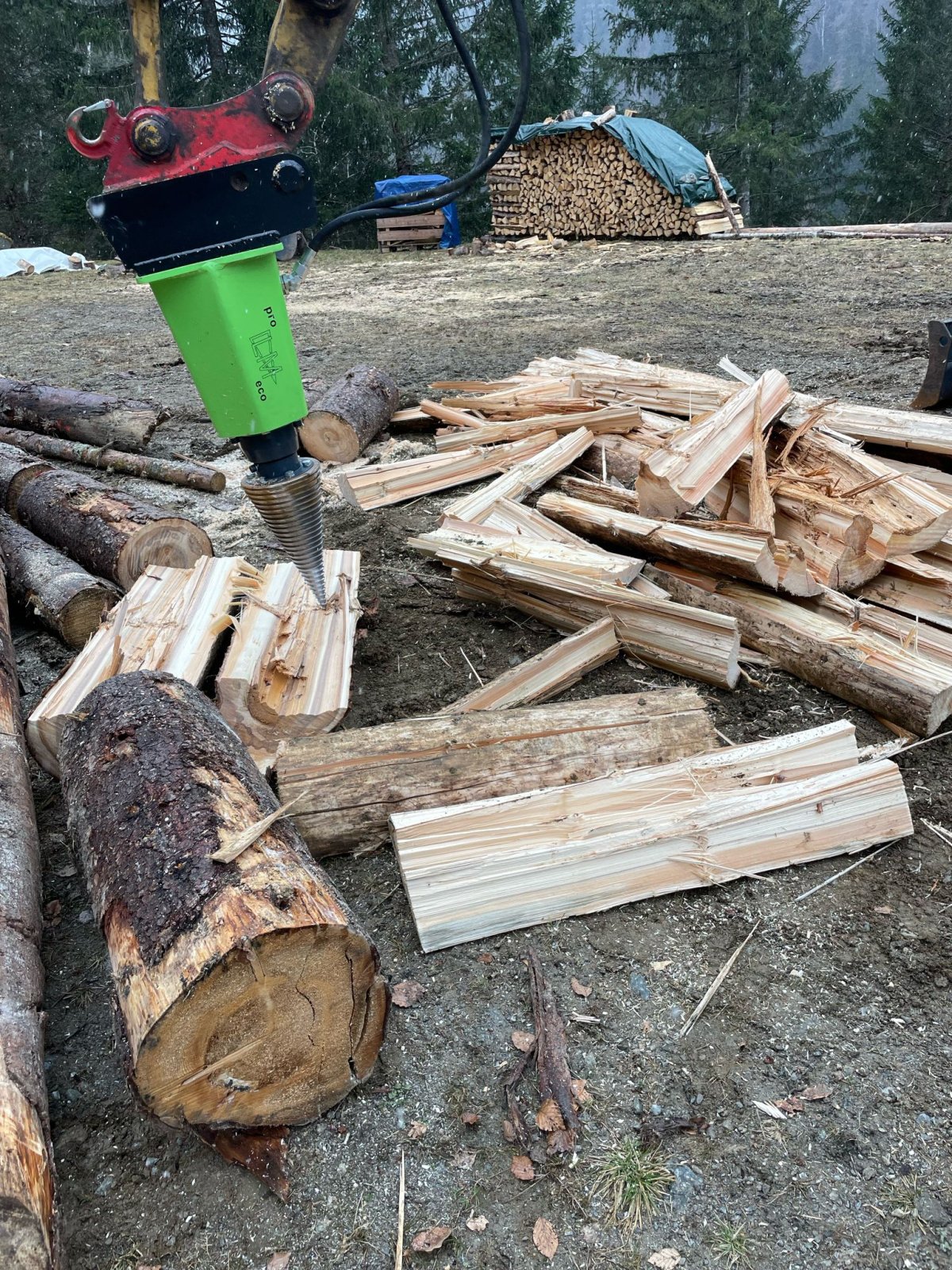 Holzspalter van het type Sonstige Kegelspalter Erdbohrer Bagger PRO ECO 500 ccm Mit MS 01 30Kw Kegel 200 x 400 mm, Neumaschine in Ingolstadt (Foto 13)