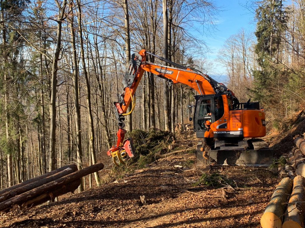 Holzvollernter of the type Doosan DX 235 Harvester Woody, Neumaschine in Hutthurm (Picture 1)