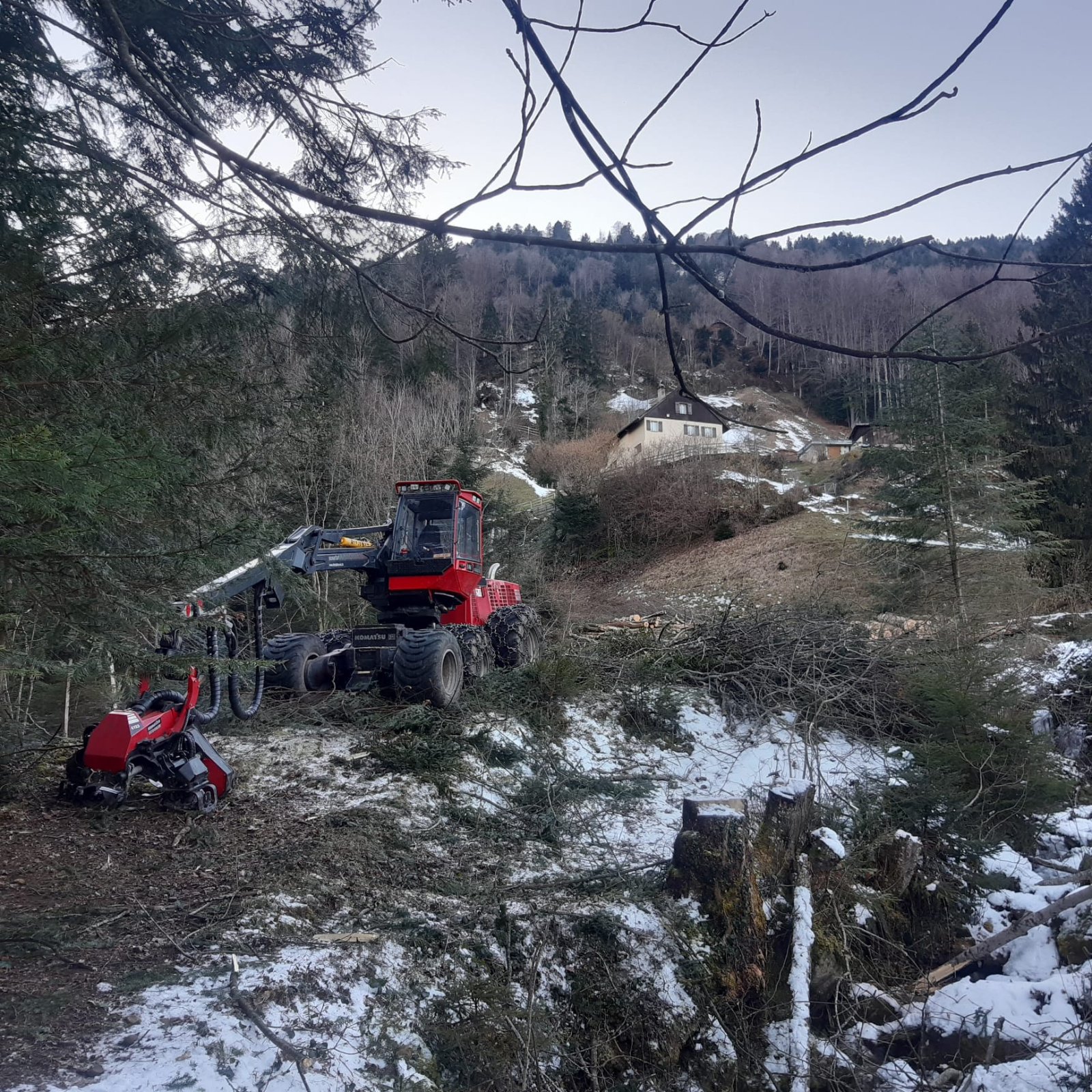 Holzvollernter du type Komatsu 911.5, Gebrauchtmaschine en 6416 Steinerberg (Photo 2)