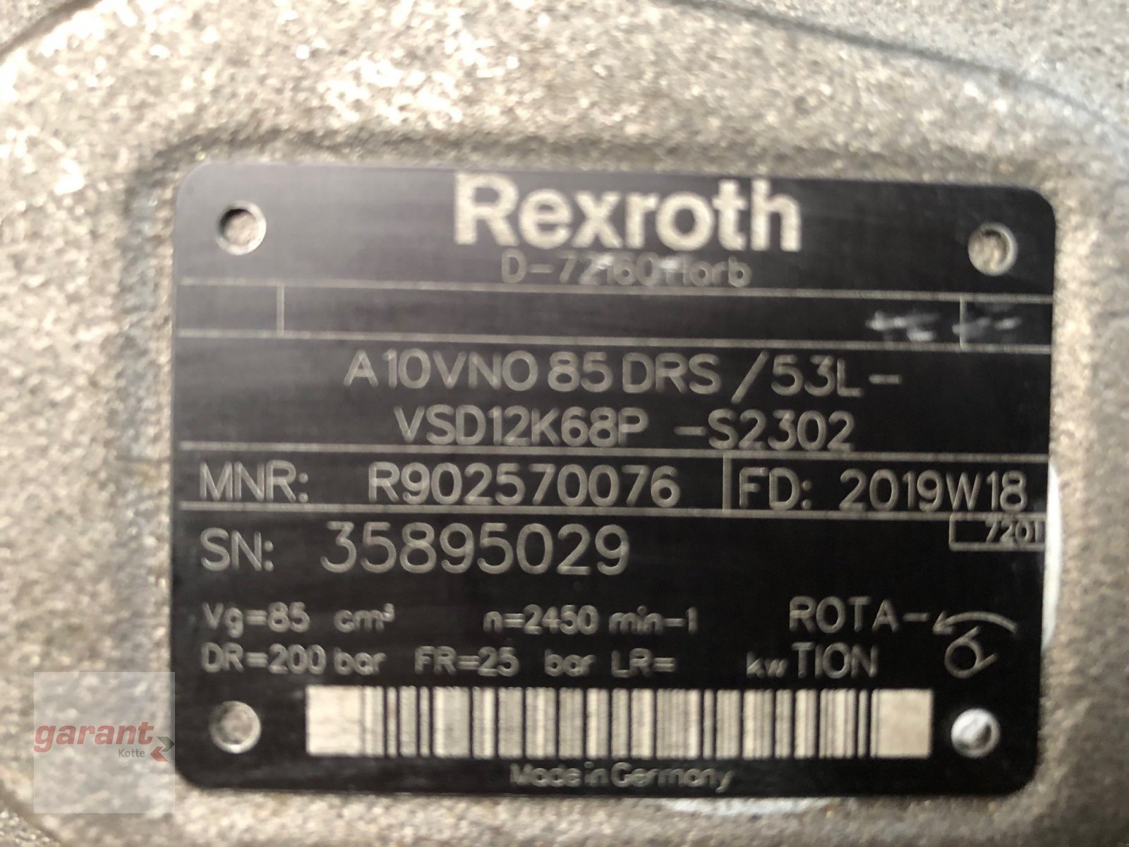 Hydraulik typu Bosch Rexroth Hydraulikpumpe, Neumaschine v Rieste (Obrázek 3)