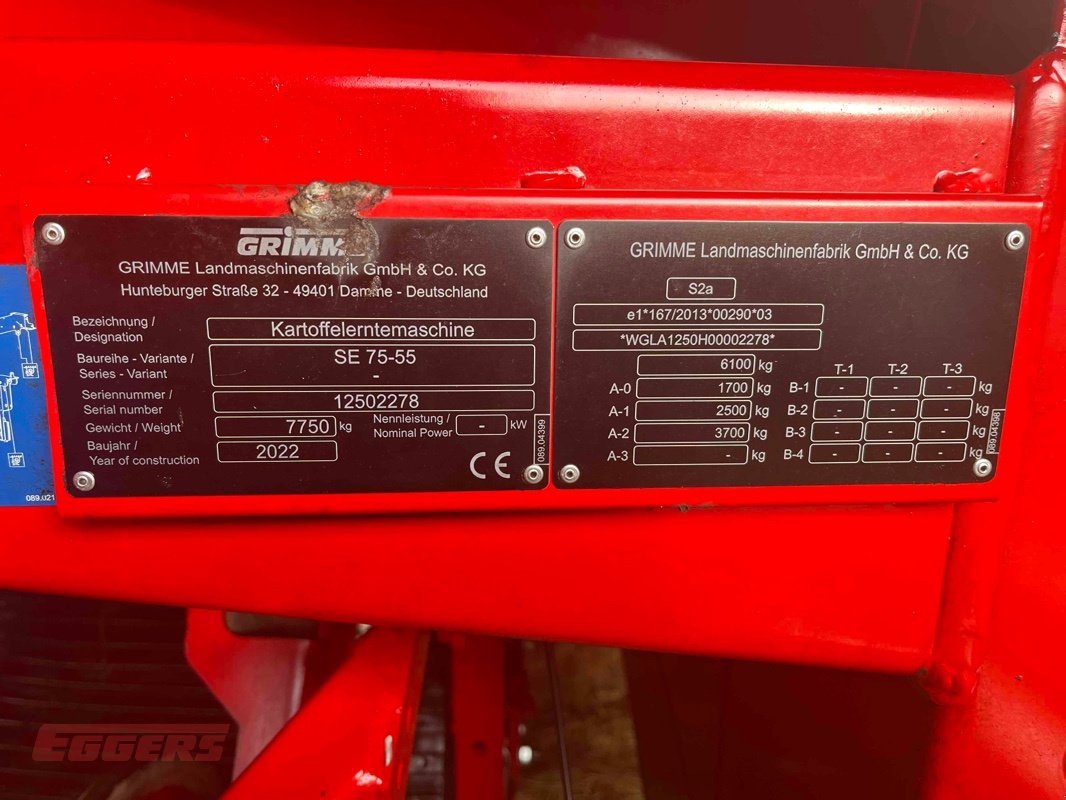 Kartoffelroder Türe ait Grimme SE 75-55 SB, Gebrauchtmaschine içinde Suhlendorf (resim 2)