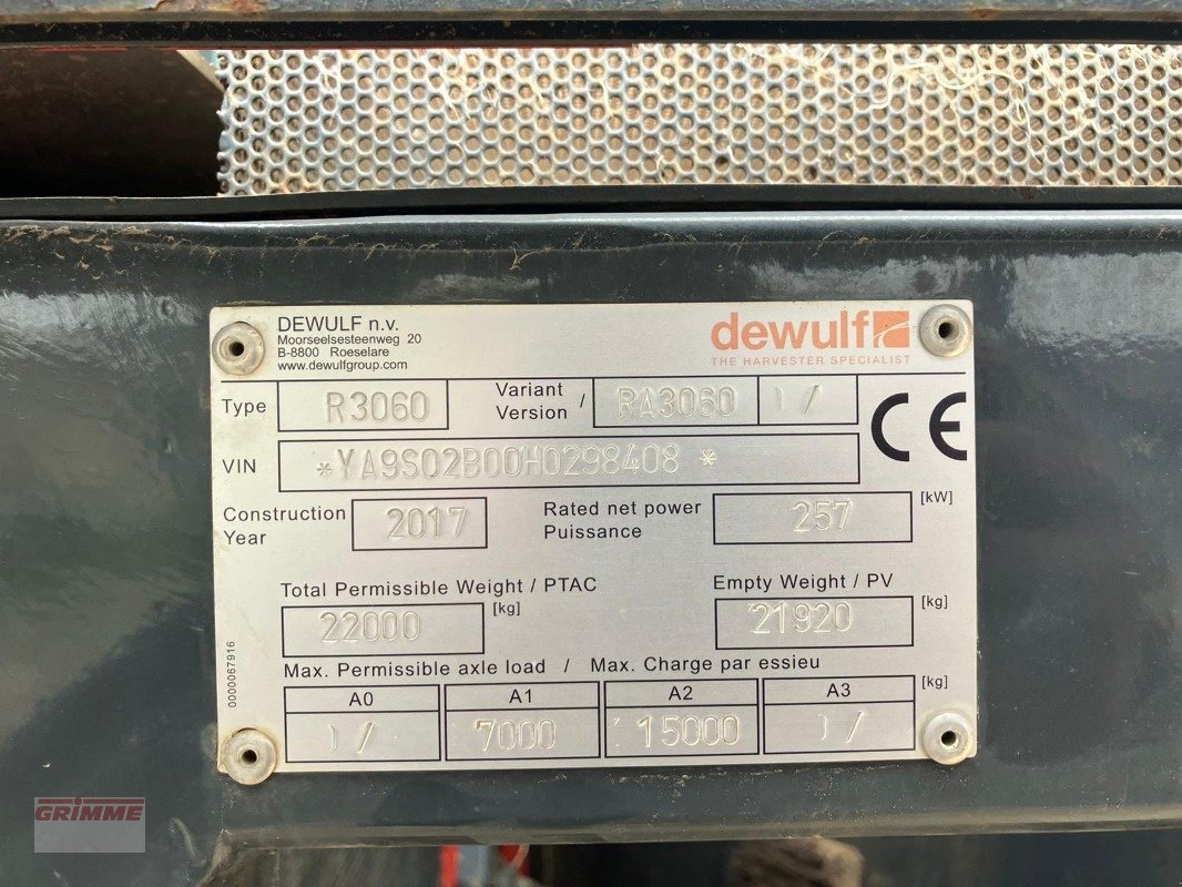 Kartoffelvollernter del tipo Dewulf RA3060, Gebrauchtmaschine en Boston (Imagen 10)