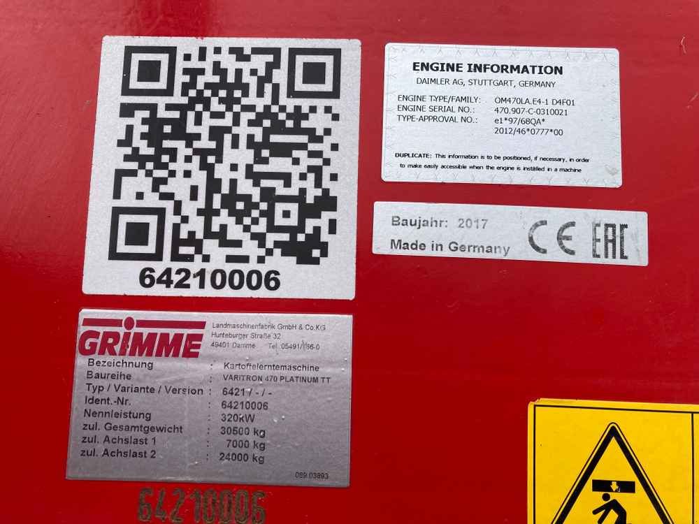 Kartoffelvollernter des Typs Grimme VARITRON 470 PLATINUM TT, Gebrauchtmaschine in Espel (Bild 8)