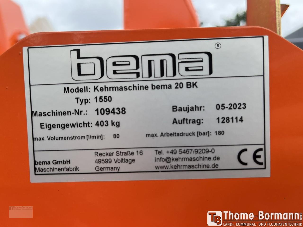 Kehrmaschine tip Bema 20-1550, Gebrauchtmaschine in Prüm (Poză 8)