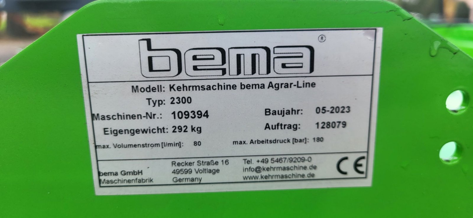 Kehrmaschine типа Bema 20 AGRAR-LINE, Neumaschine в Sprundel (Фотография 5)