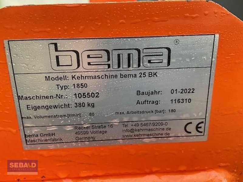 Kehrmaschine του τύπου Bema Kehrmaschine Dual25-1850, Gebrauchtmaschine σε Zweibrücken (Φωτογραφία 8)