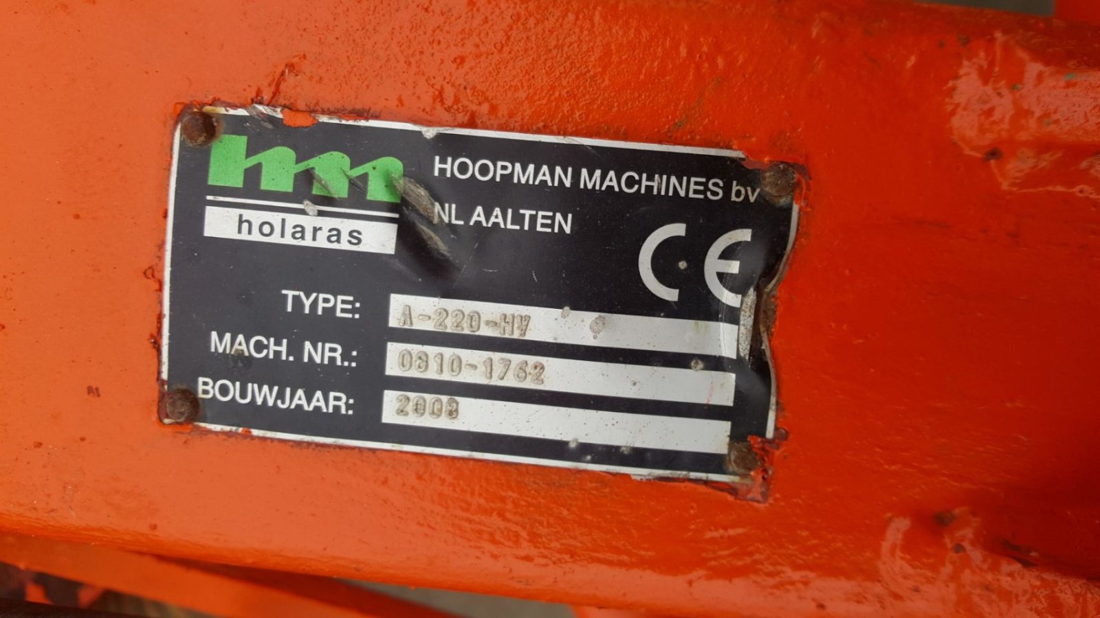 Kehrmaschine Türe ait Holaras A-220-HV, Gebrauchtmaschine içinde poortvliet (resim 10)