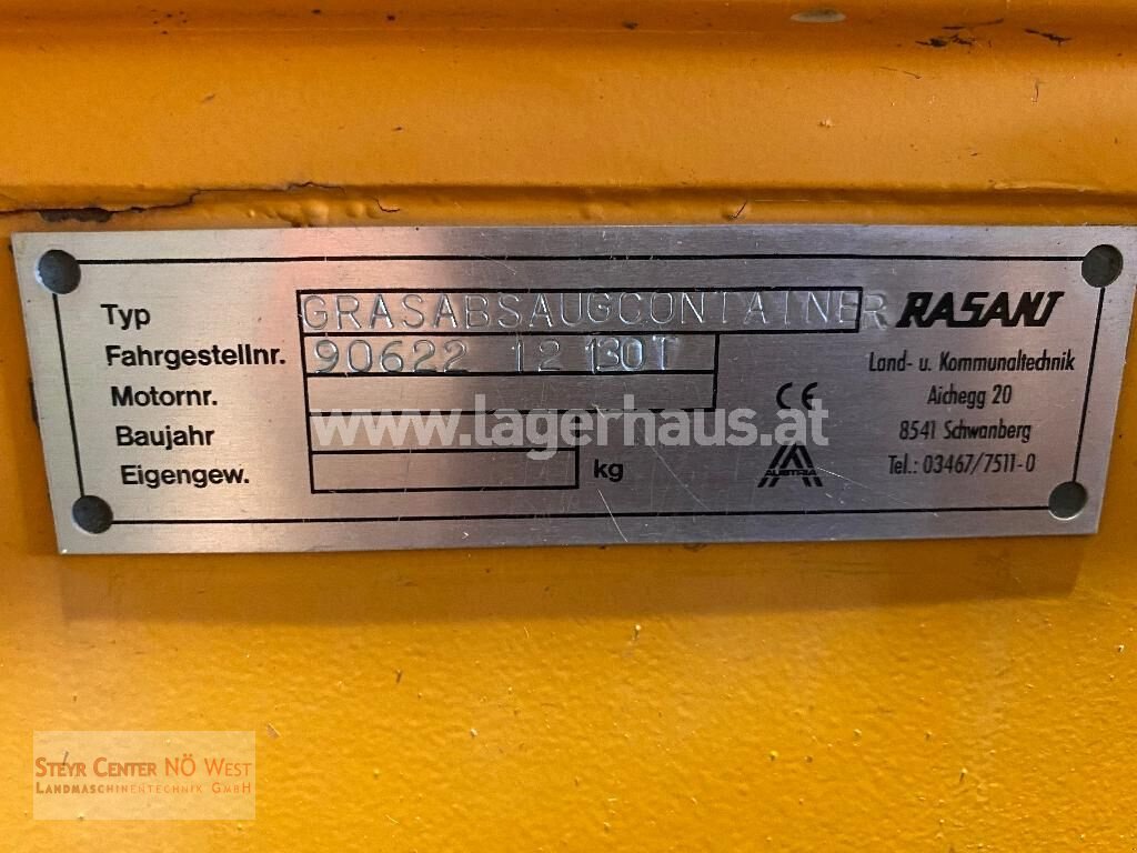 Kehrmaschine типа Rasant GRASABSAUGCONTAINER, Gebrauchtmaschine в Purgstall (Фотография 2)