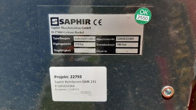 Kehrmaschine του τύπου Saphir KEHRMASCHINE GKM 231, Neumaschine σε Lommatzsch (Φωτογραφία 7)