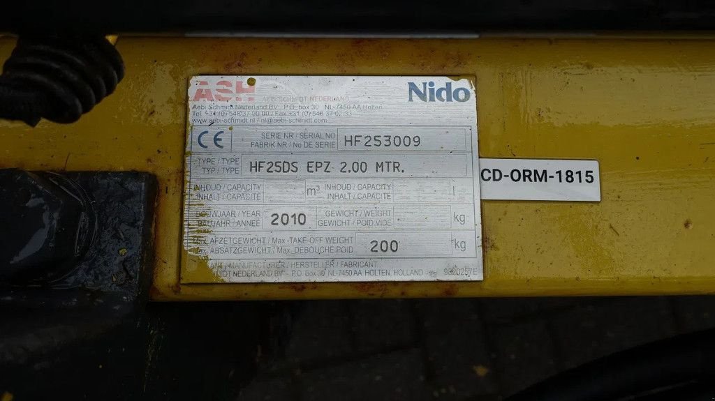 Kehrmaschine del tipo Schmidt Nido HF25DS EPZ rolbezem, Gebrauchtmaschine en IJsselmuiden (Imagen 6)