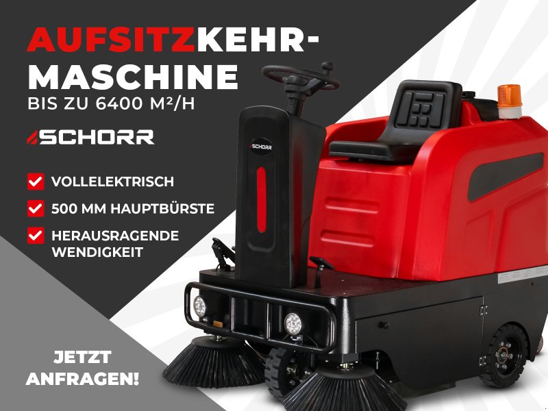 Kehrmaschine typu Schorr Aufsitzkehrmaschine Elektro Kehrmaschine Straßenkehrmaschine Bodenkehrer, Neumaschine v Schüttorf (Obrázek 1)