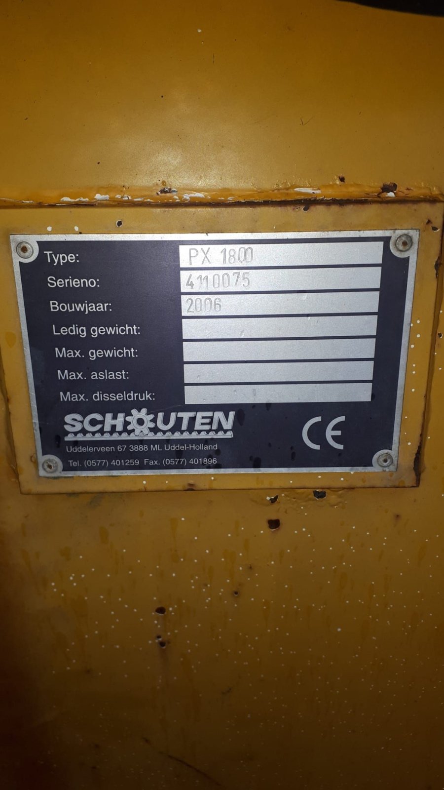 Kehrmaschine typu Schouten PX1800, Gebrauchtmaschine w Maartensdijk (Zdjęcie 4)